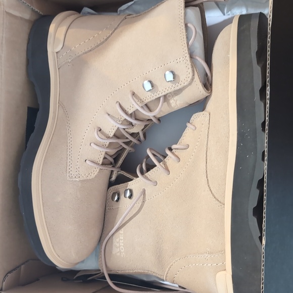 Sorel Hi-Line Waterproof Lace Women's Boots -Canoe- Tawny Buff Size 7 - Picture 3 of 8